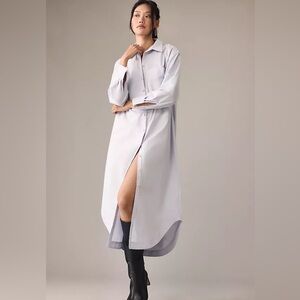 Anthropologie Maeve Soren Light Blue Shirt Dress
